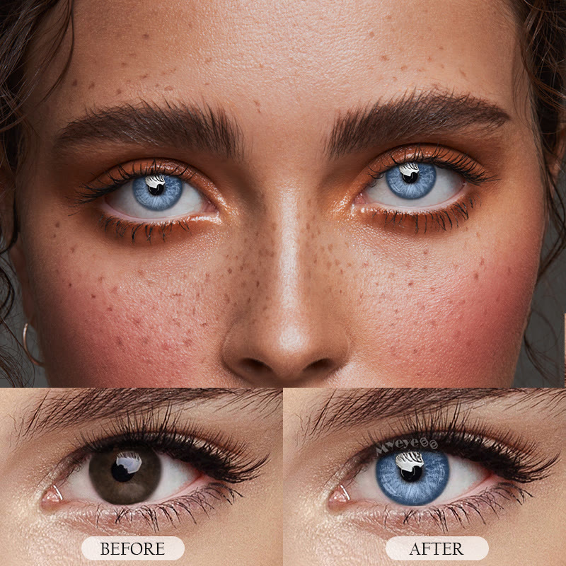 MYEYEBB Rime Blue gefärbte Kontaktlinsen mit Rezept - image 4