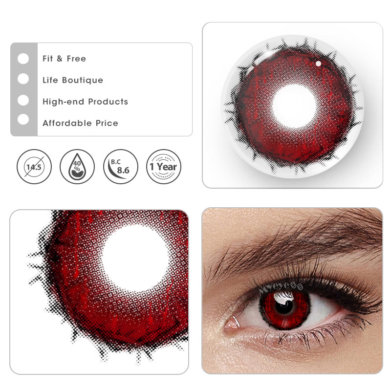 MYEYEBB Bloodthorn Crown Red Cosplay Farbige Kontaktlinsen - image 6
