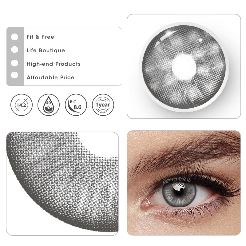 MYEYEBB Mintgraue farbige Kontaktlinsen mit Sehstärke - image 4