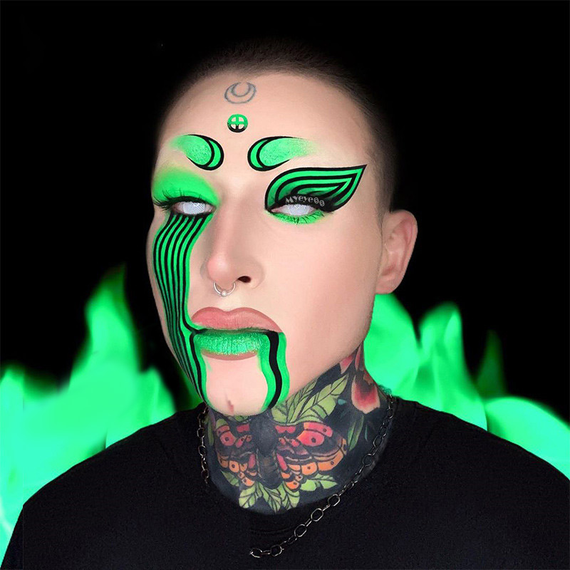 MYEYEBB Blind White Mesh Cosplay farbige Kontaktlinsen - image 10