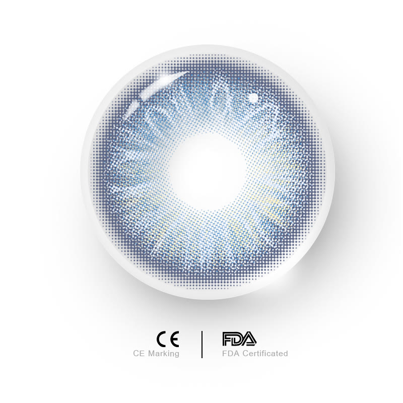 MYEYEBB Nude Iris Blau Violett Farbige Kontaktlinsen mit Sehstärke - image 5