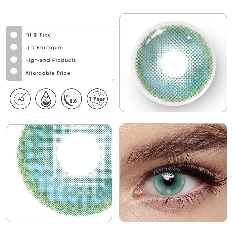 MYEYEBB Lunar Glitter Green Farbige Kontaktlinsen mit Sehstärke - image 8