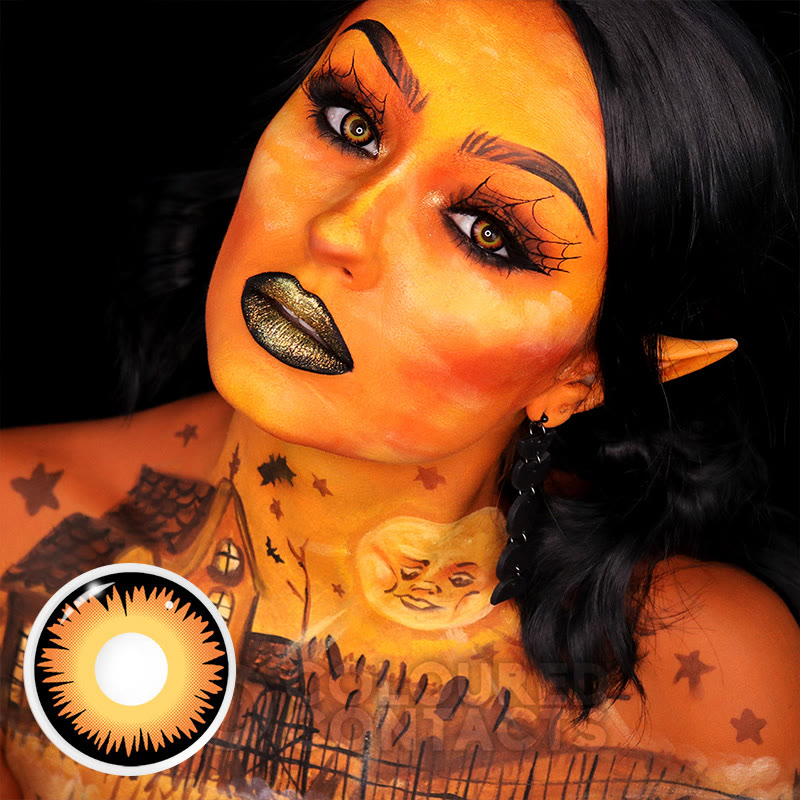 MYEYEBB Wolf Eye Orange verschreibungspflichtige Cosplay-Farbkontaktlinsen - image 2