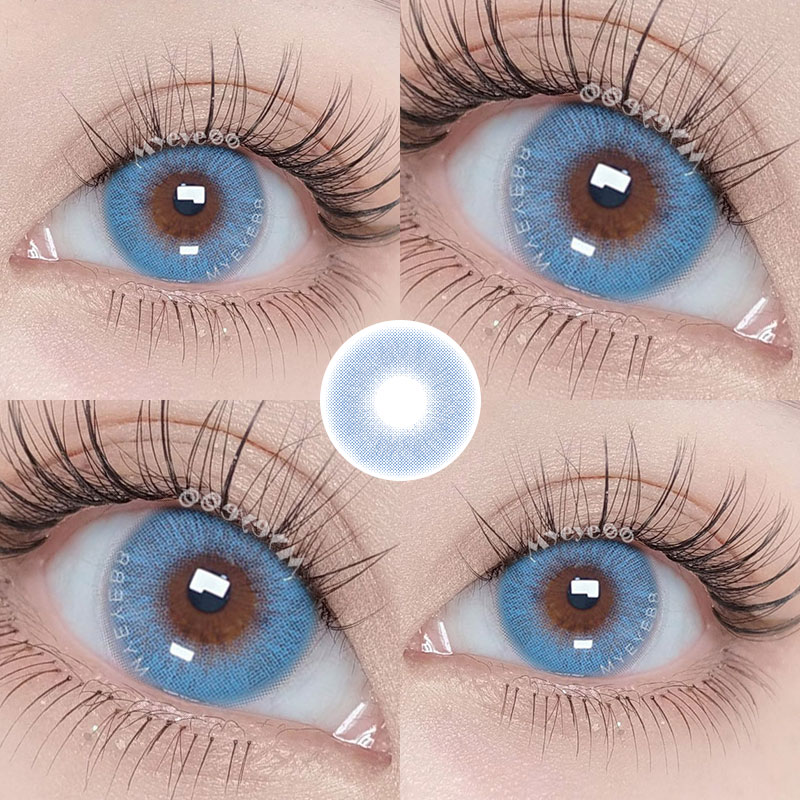 MYEYEBB Queen Blue Prescription Colored Contact Lenses - image 3