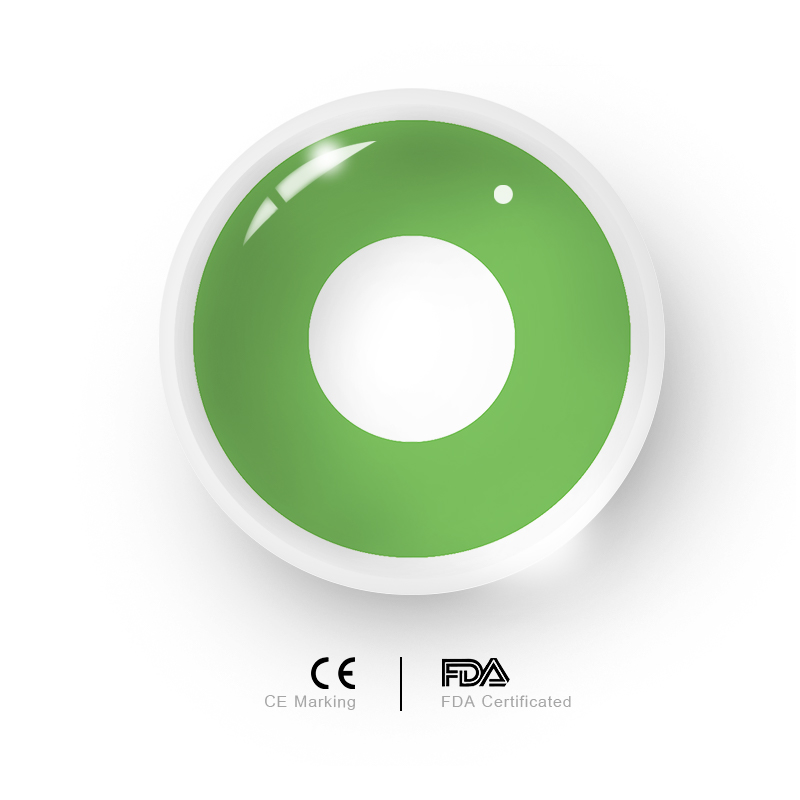 MYEYEBB Grüner Block Cosplay Farbige Kontaktlinsen mit Sehstärke - image 2