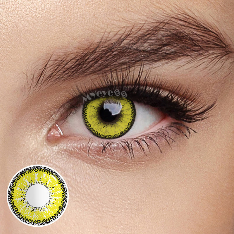 MYEYEBB Snow Cosplay farbige Kontaktlinsen - Schnee - 0.00 - RY10_YE - image 1