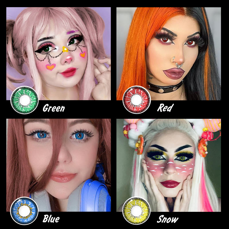 MYEYEBB Rote Kontaktlinsen mit Sehstärke für Cosplay - image 8