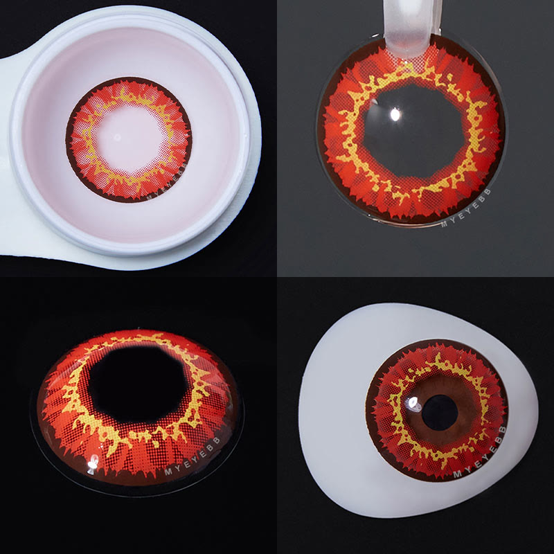 MYEYEBB Sunflower Red Brown Prescription Cosplay Farbkontaktlinsen - image 4