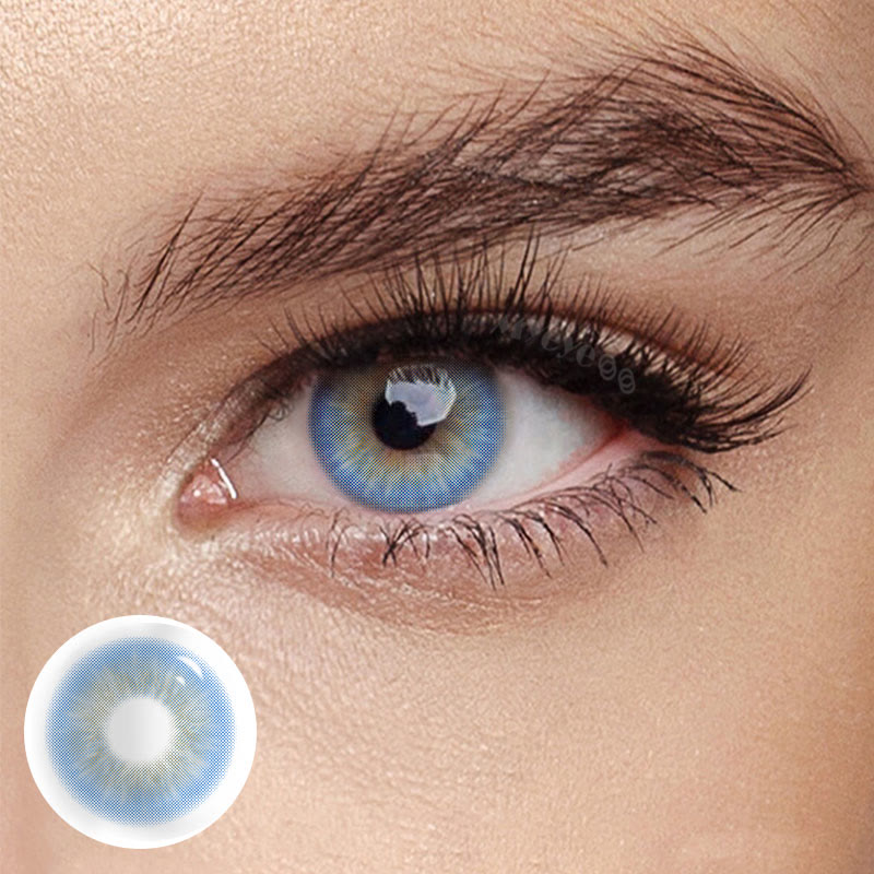 MYEYEBB Sin Blue Prescription Coloured Contact Lenses - Sin Blue - -8,00 - REC3398_BU - image 1