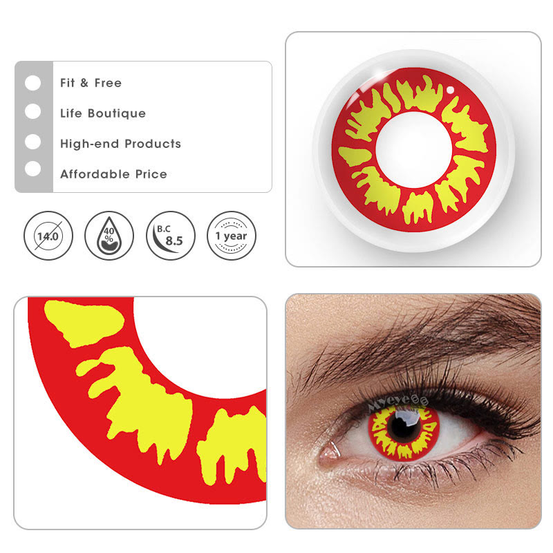 MYEYEBB Flame Prescription Cosplay - Farbige Kontaktlinsen mit Sehstärke - image 6