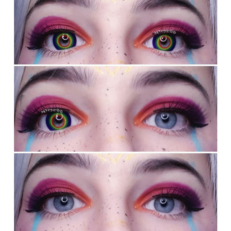 MYEYEBB Circle Rainbow verschreibungspflichtige farbige Kontaktlinsen für Cosplay - image 9