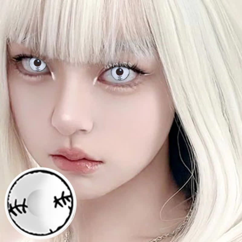 MYEYEBB Stitched Mummy Prescription Cosplay Colored Contact Lenses - image 1