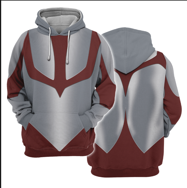 Crimson Silver Galactic Hero Hoodie