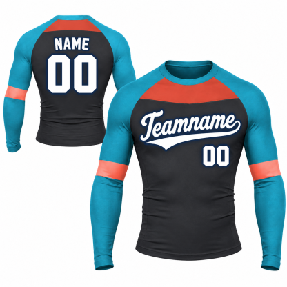 Shoulder Chevron Charcoal Customizable Long Sleeve Compression Shirt