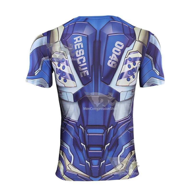 2019 Avengers 4 Tony Stark Short Sleeve Compression Shirt