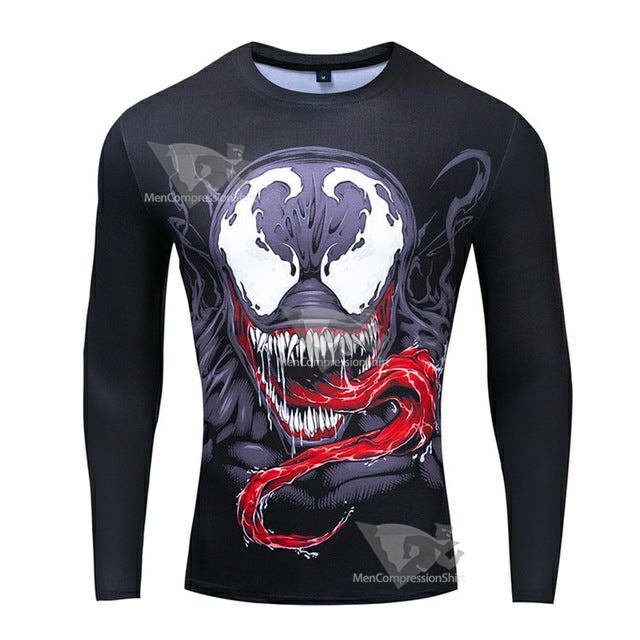 2019 Brock Red Tongue Compression Shirt For Men