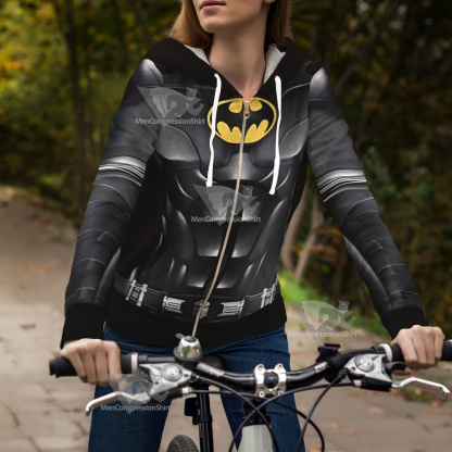 2023 The Flash Batman Michael Keaton Cosplay Zip Up Hoodie