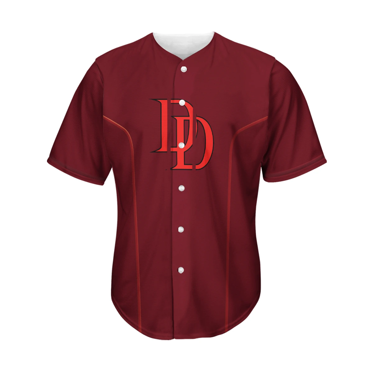 Burgundy custom baseball jersey design example