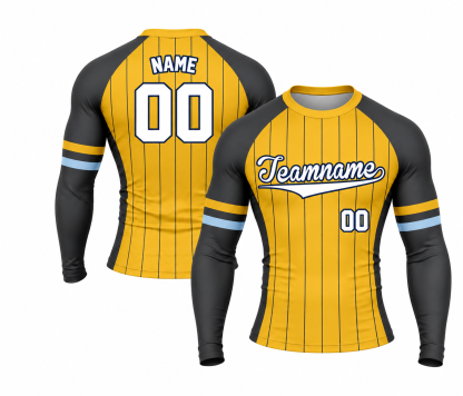 [codex-image5:230:a10e1cebaf74] Teamname / NAME 00 customization preview for Saffron Tapered Orange Customizable Long Sleeve Compression Shirt