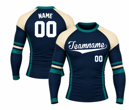 [codex-image5:321:0ad12b607117] Teamname / NAME 00 customization preview for Streamlined Navy Customizable Long Sleeve Compression Shirt