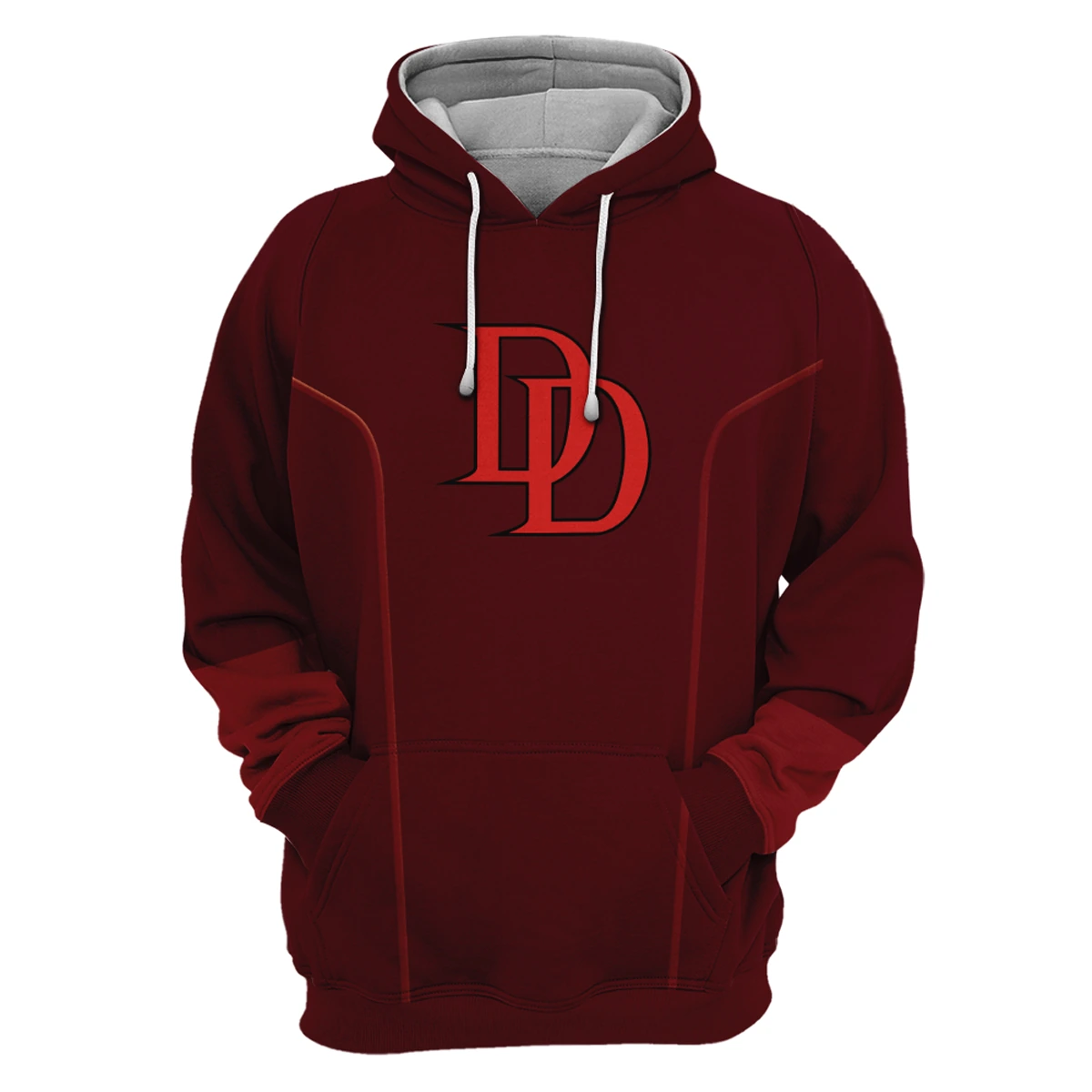 Burgundy custom hoodie design example