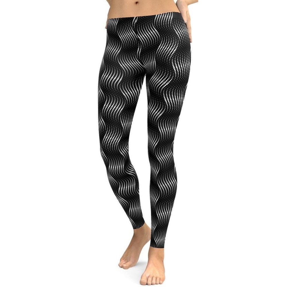3D Black Pattern lady Compression Legging