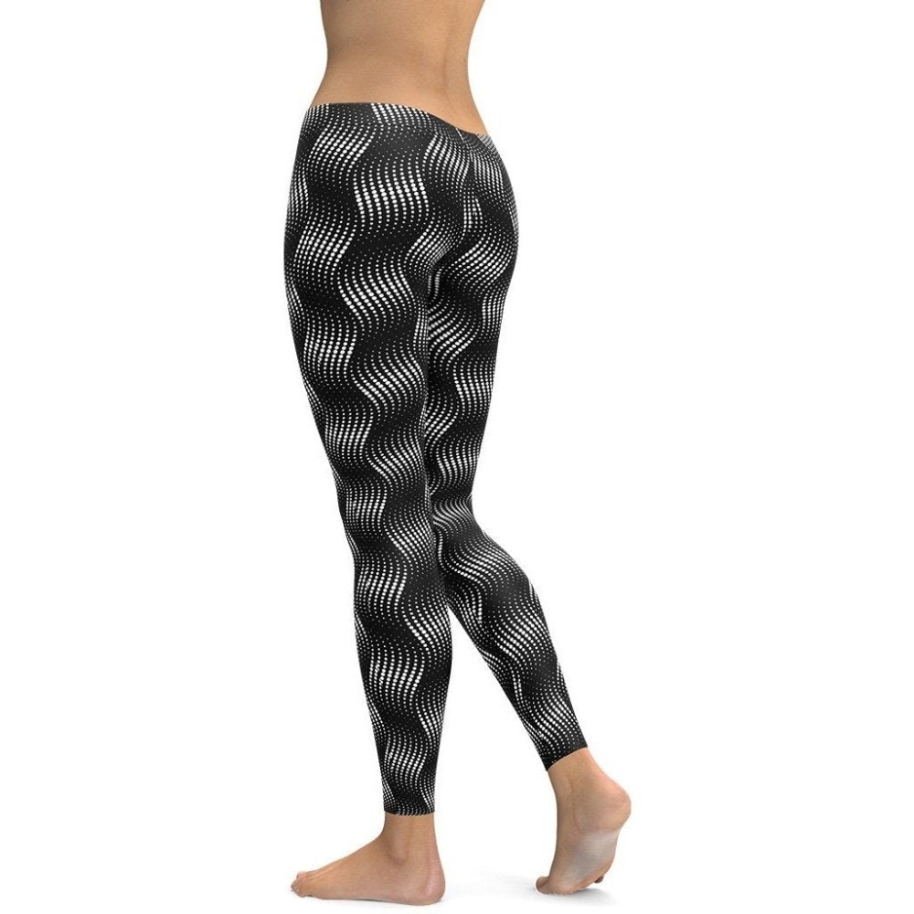 3D Black Pattern lady Compression Legging