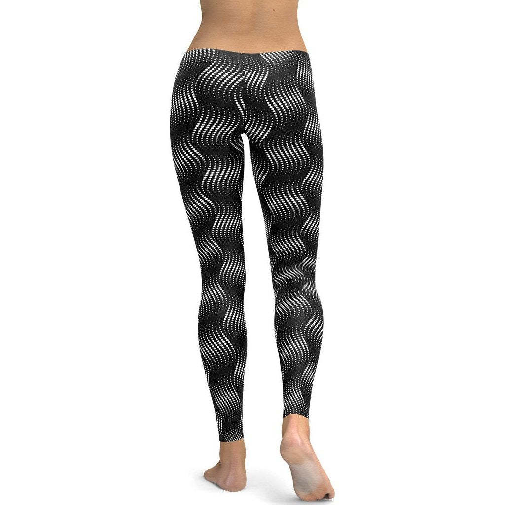 3D Black Pattern lady Compression Legging