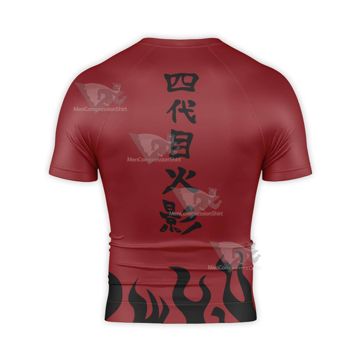 4 Hokage Fire Red Short Sleeve Compression Shirt