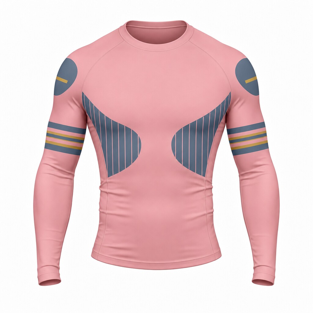 Strike Red Customizable Long Sleeve Compression Shirt front customization preview