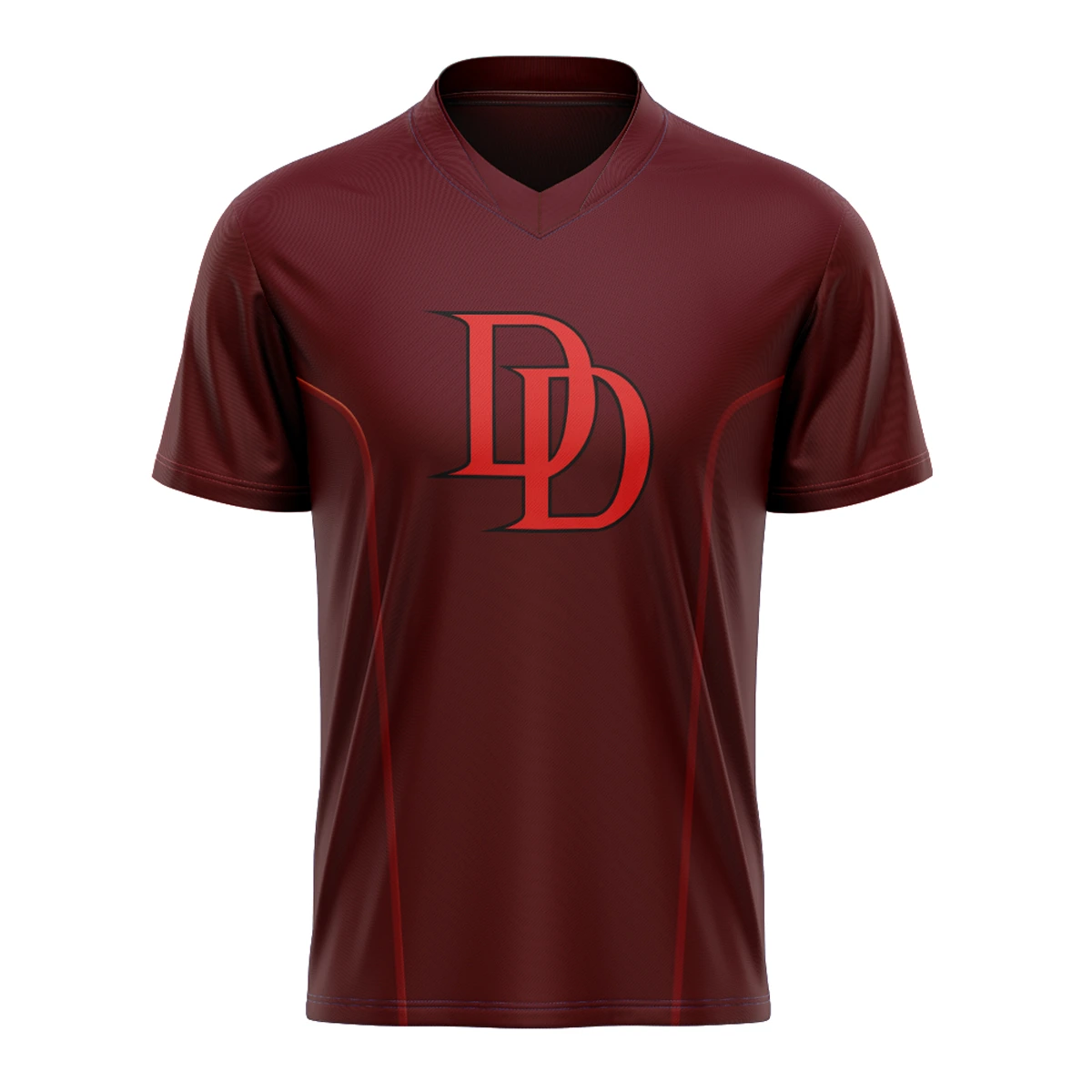Burgundy custom football jersey design example
