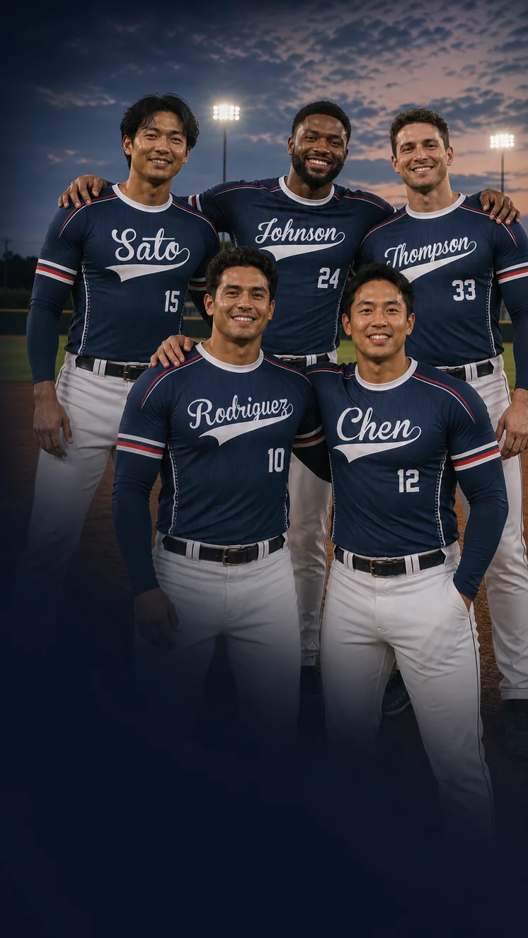 Custom team wearing personalized store compression shirts
