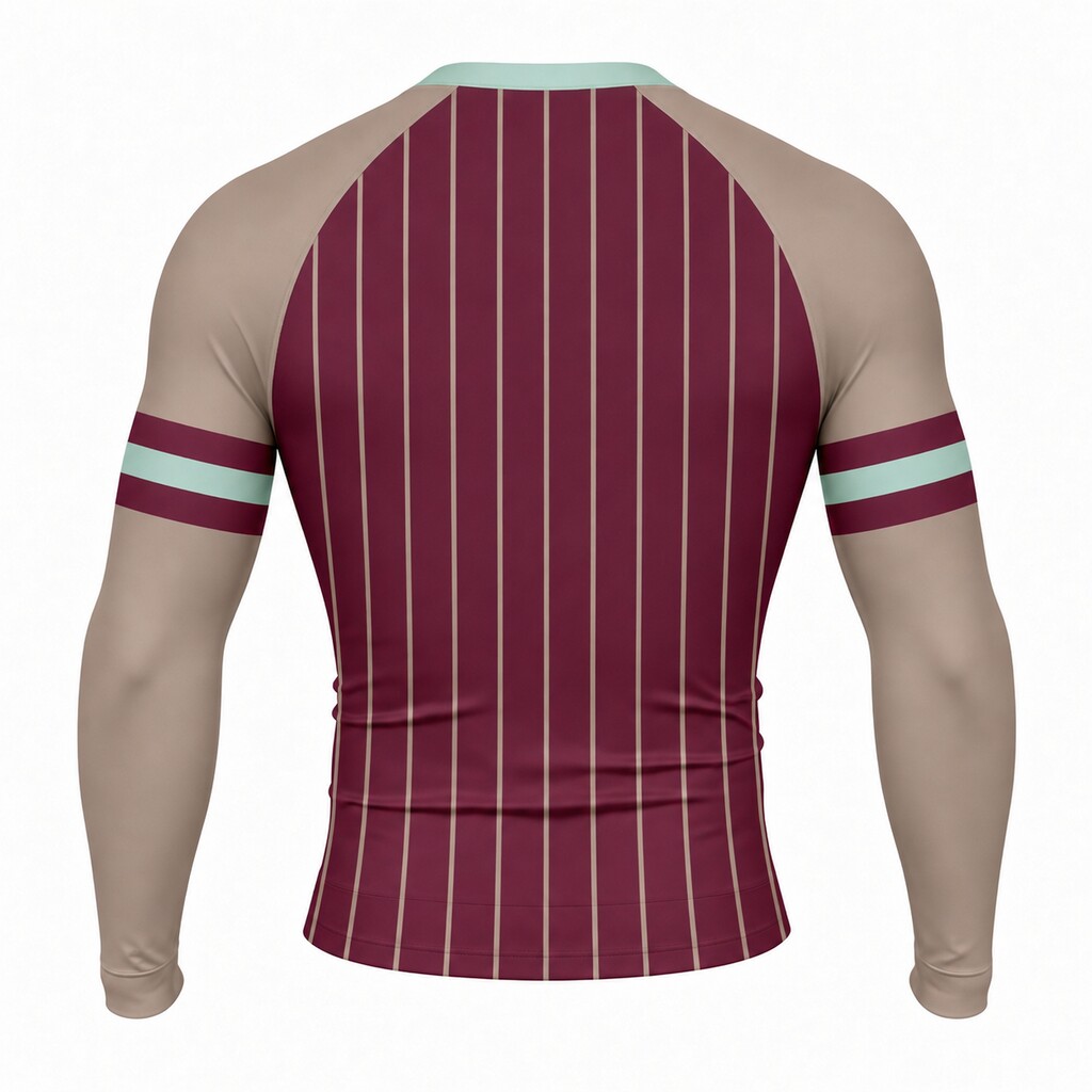 Mulberry Framed Pink Customizable Long Sleeve Compression Shirt back customization preview