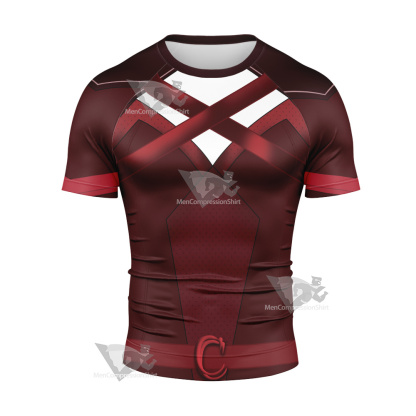 The Boys Season 3 Crimson Short Sleeve Compression Shirt