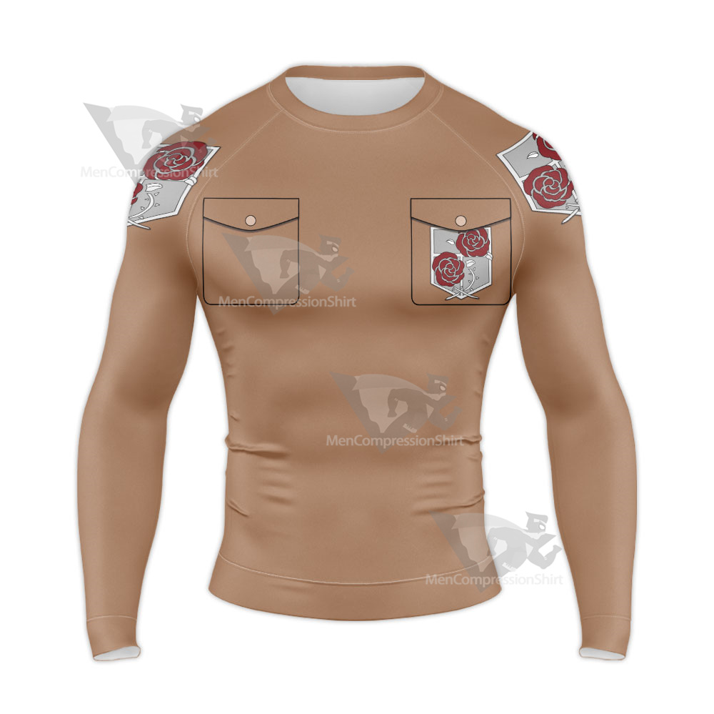 Attack On Titan Garrison Regiment Stationary Guards Long Sleeve Compression Shirt