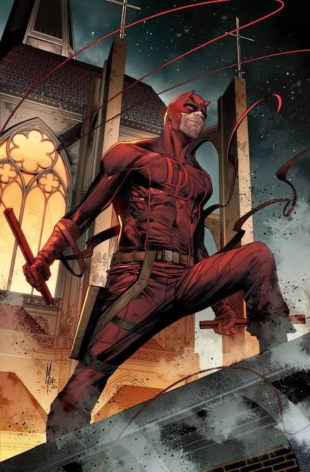 Daredevil artwork used as a reference for the clothing designs