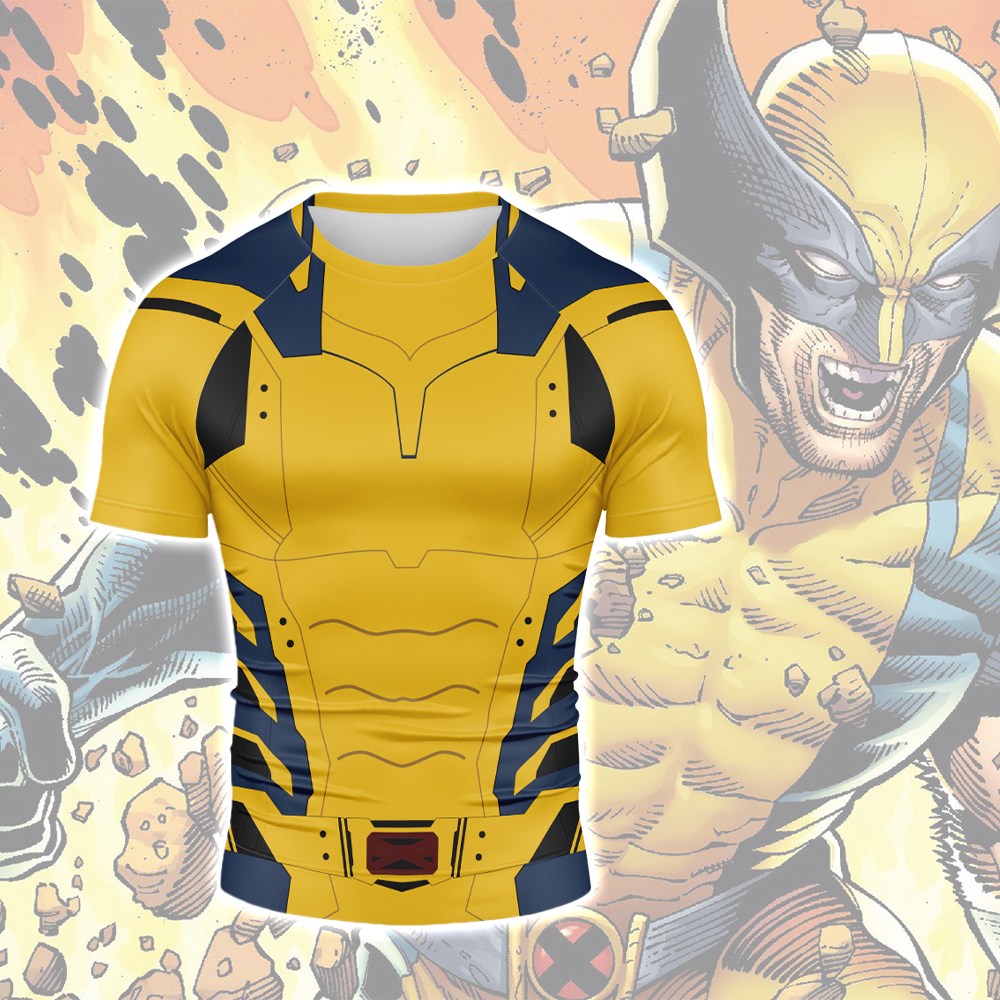 Deadpool 3 Classic Wolverine Short Sleeve Compression Shirt