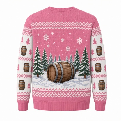 [popular-sweater:PX-01-14:back] On The Rocks Christmas Tree Whiskey Ugly Christmas Sweatshirt - Back view