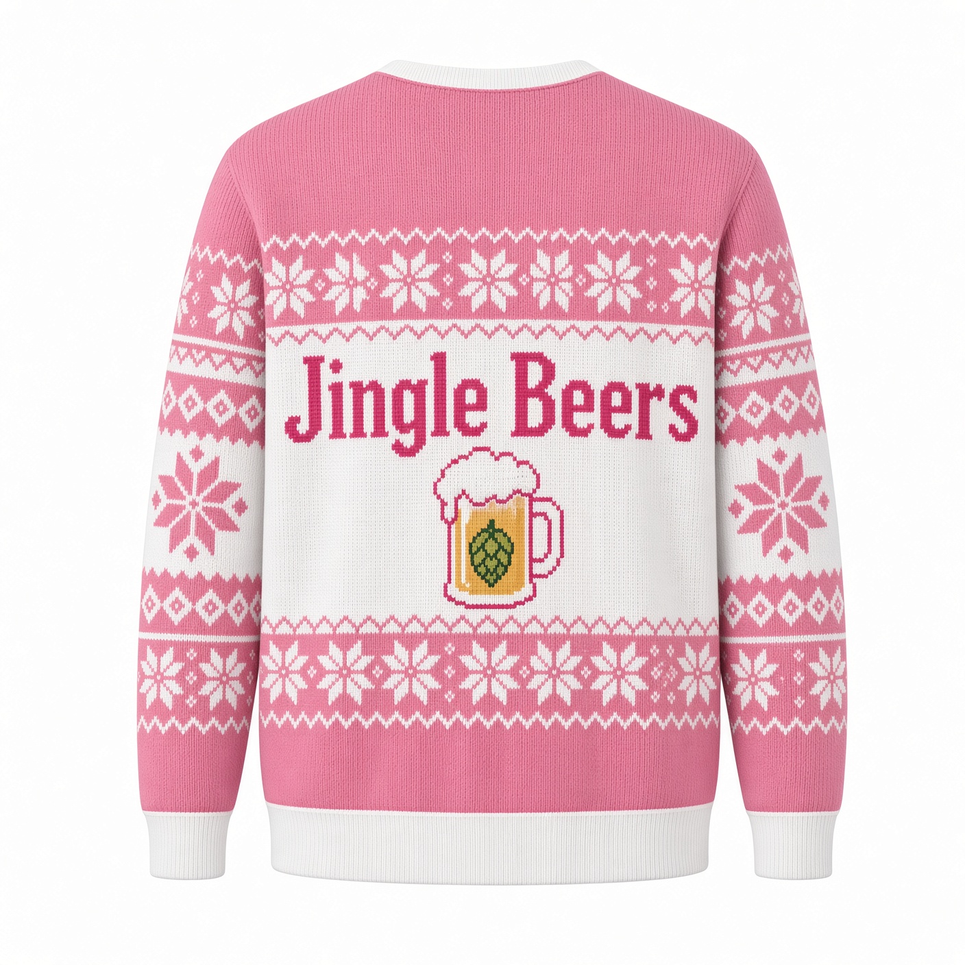[popular-sweater:PX-02-06:back] Jingle Beers Ugly Christmas Sweatshirt - Back view