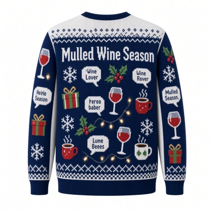 [popular-sweater:PX-03-03:back] Mulled Wine Season Ugly Christmas Sweatshirt - Back view