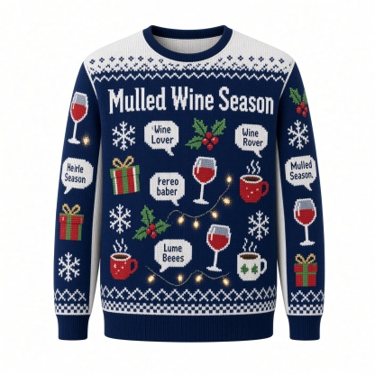 [popular-sweater:PX-03-03:front] Mulled Wine Season Ugly Christmas Sweatshirt - Front view