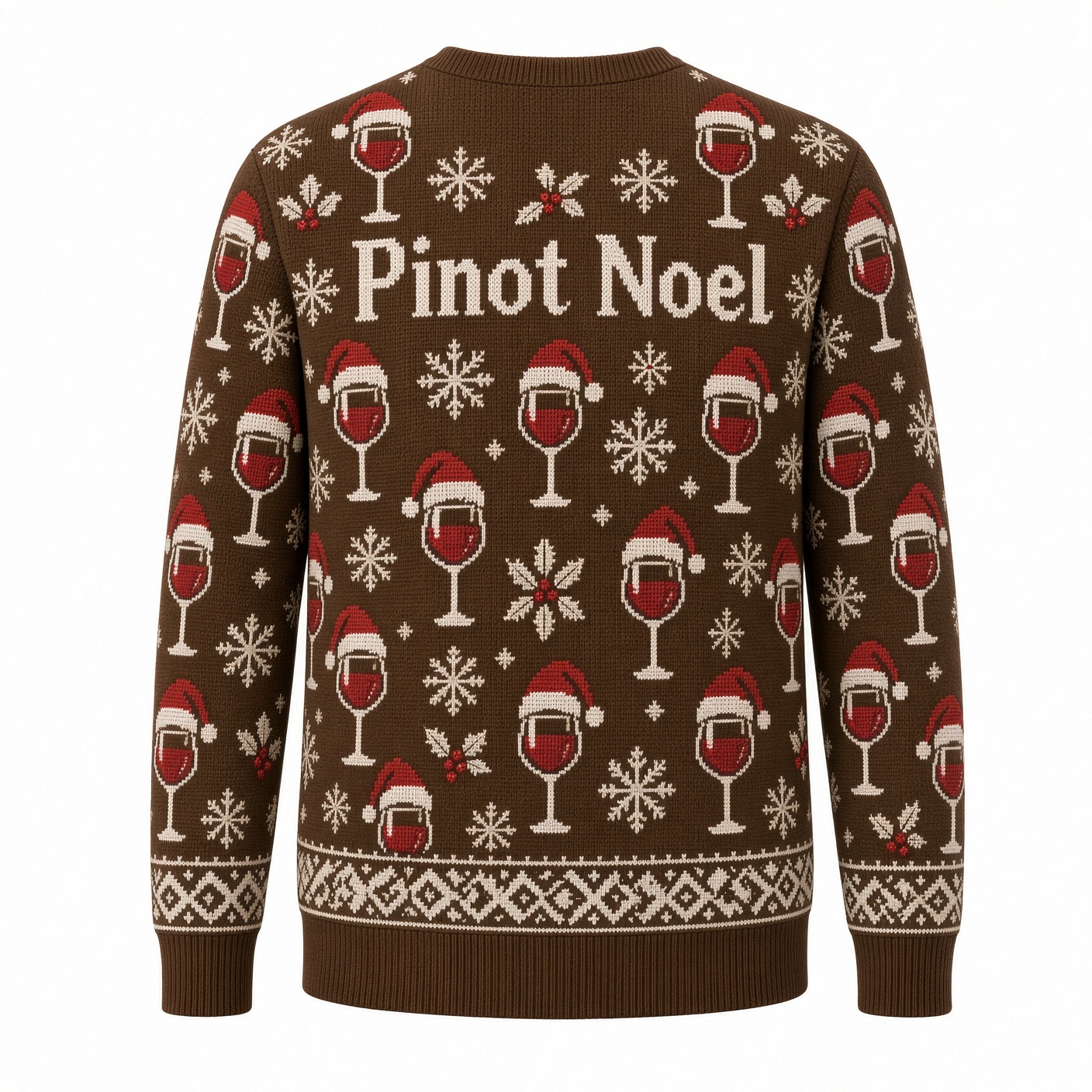 [popular-sweater:PX-03-07:back] Pinot Noel Ugly Christmas Sweatshirt - Back view