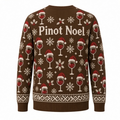 [popular-sweater:PX-03-07:back] Pinot Noel Ugly Christmas Sweatshirt - Back view