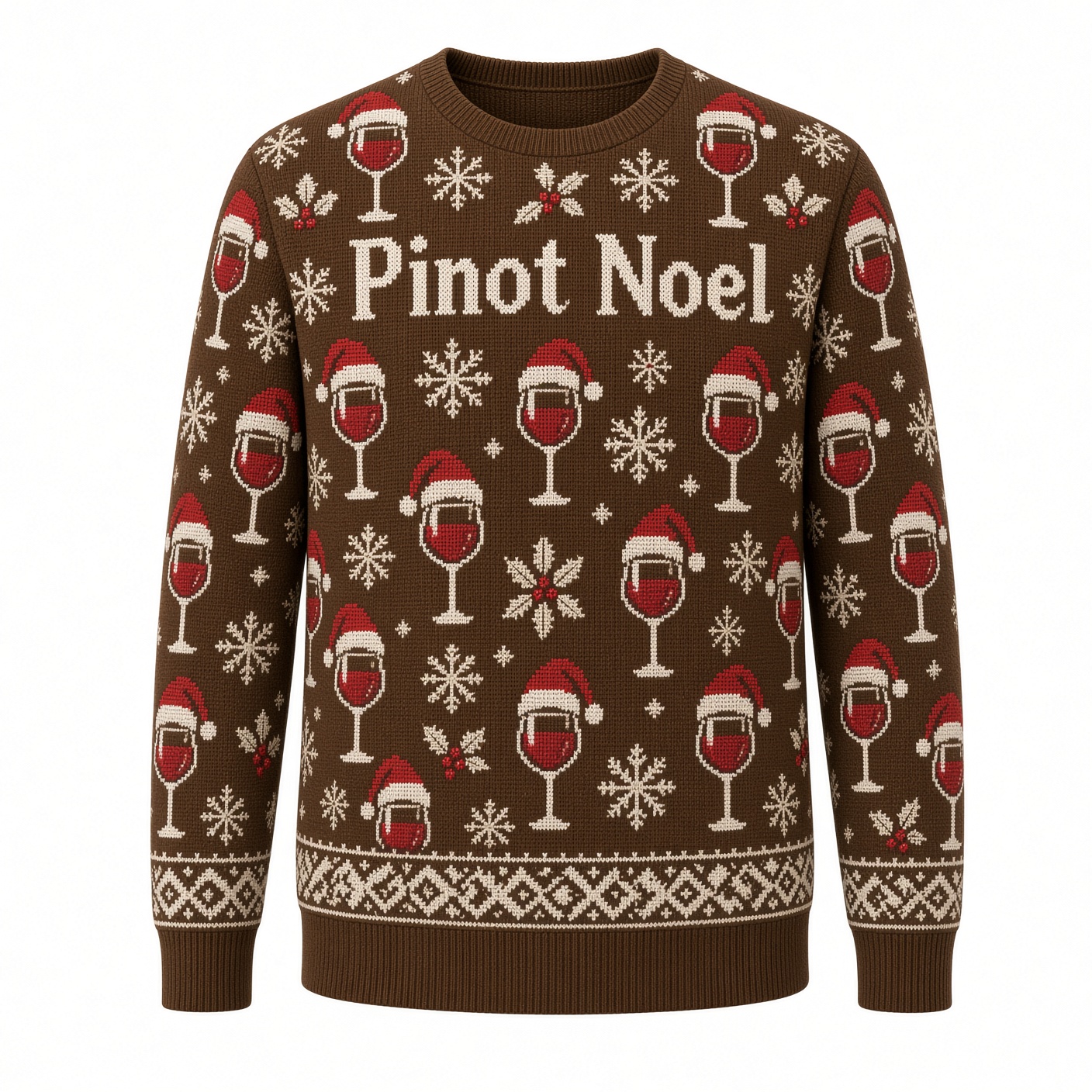 [popular-sweater:PX-03-07:front] Pinot Noel Ugly Christmas Sweatshirt - Front view