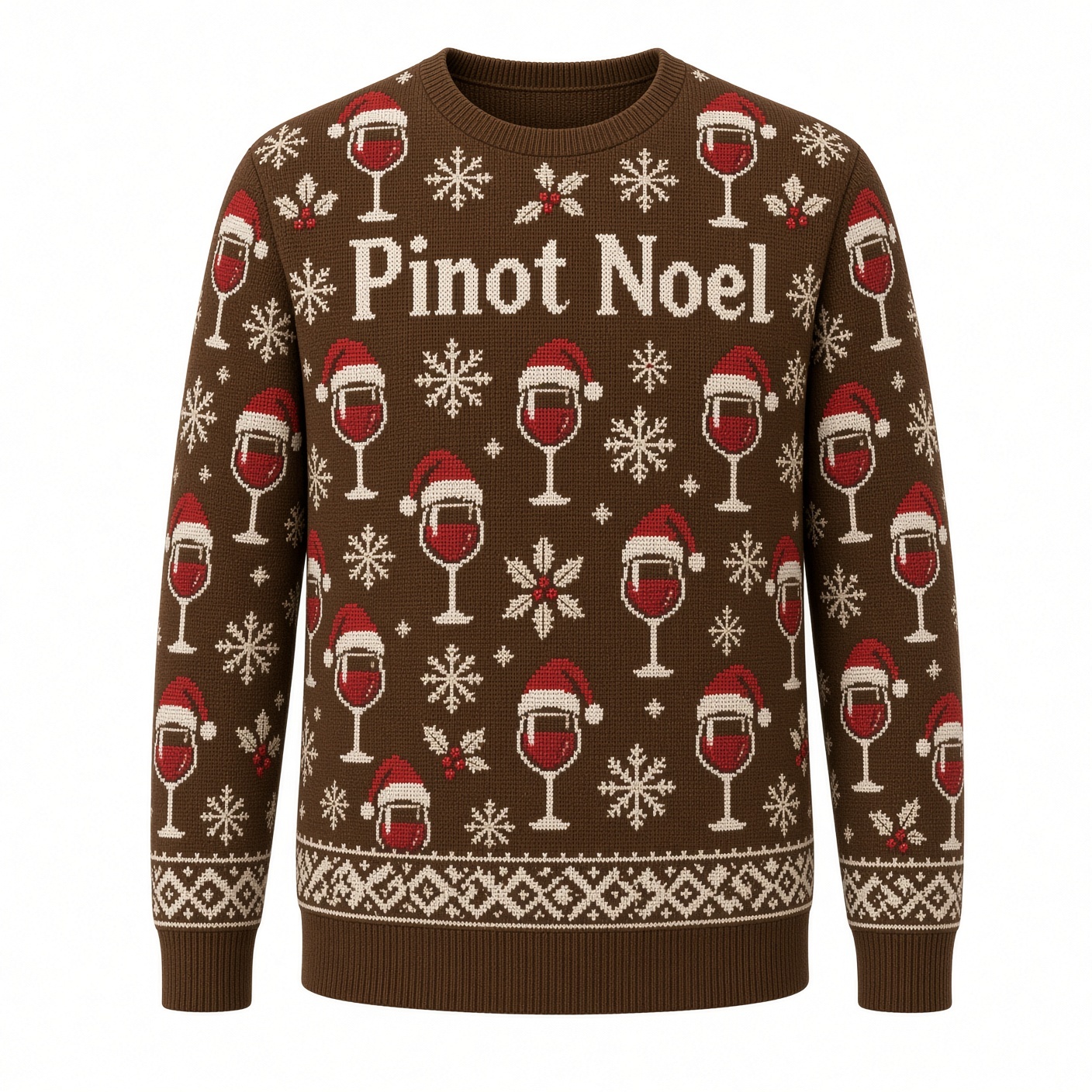 [popular-sweater:PX-03-07:front] Pinot Noel Ugly Christmas Sweatshirt - Front view