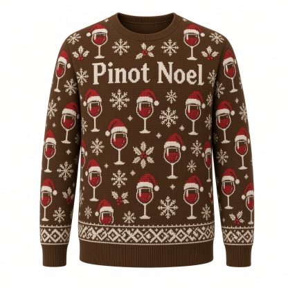 [popular-sweater:PX-03-07:front] Pinot Noel Ugly Christmas Sweatshirt - Front view