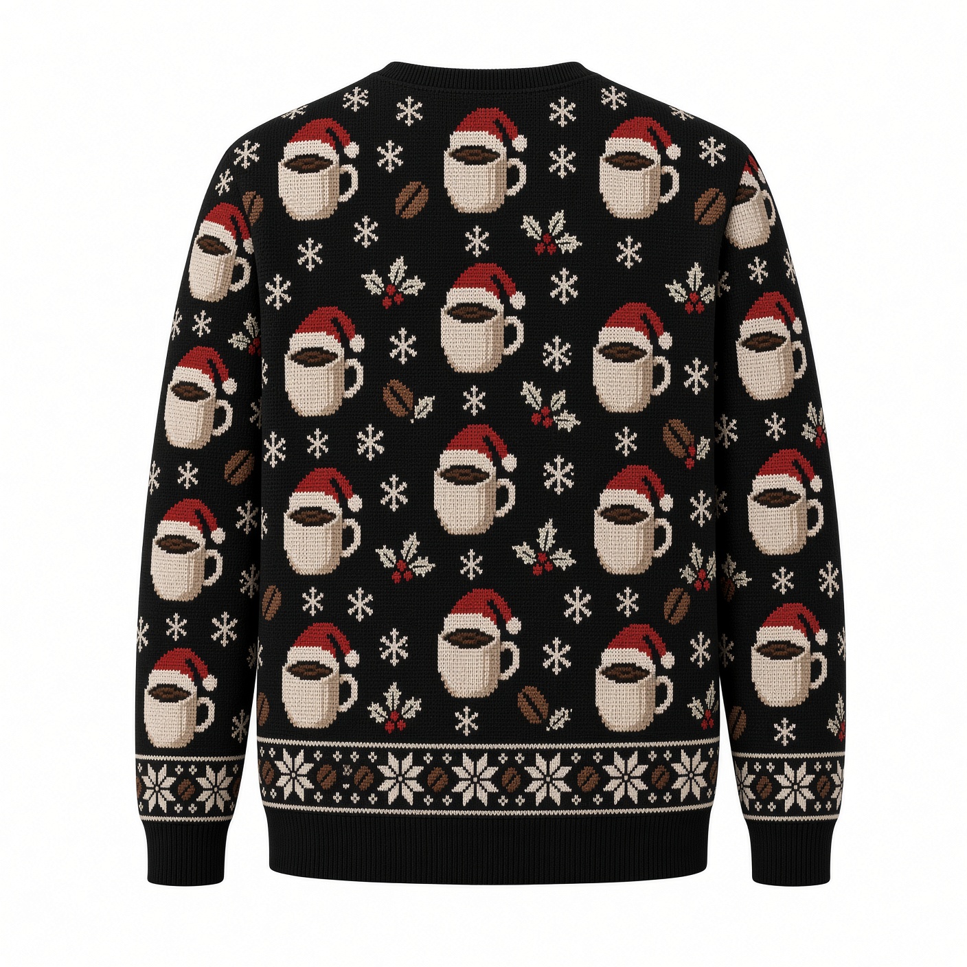 [popular-sweater:PX-04-02:back] Espresso Yourself Christmas Ugly Christmas Sweatshirt - Back view