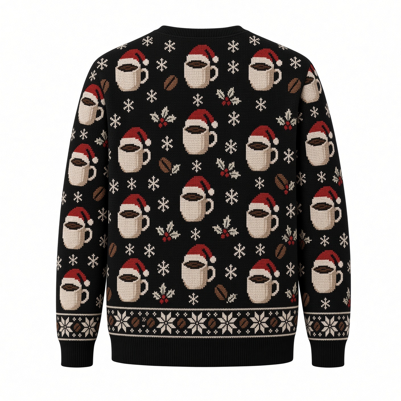 [popular-sweater:PX-04-02:back] Espresso Yourself Christmas Ugly Christmas Sweatshirt - Back view