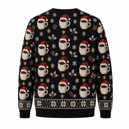 [popular-sweater:PX-04-02:back] Espresso Yourself Christmas Ugly Christmas Sweatshirt - Back view
