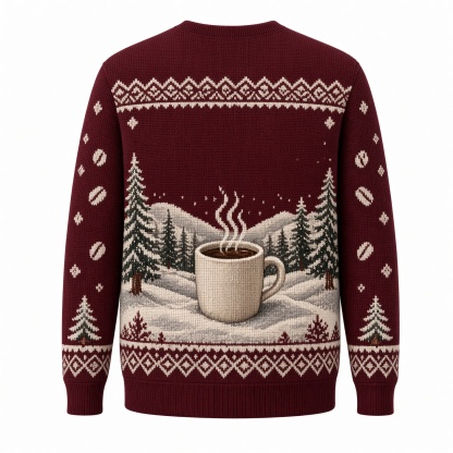 [popular-sweater:PX-04-04:back] Latte Love This Season Ugly Christmas Sweatshirt - Back view